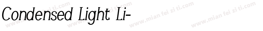 Condensed Light Li字体转换